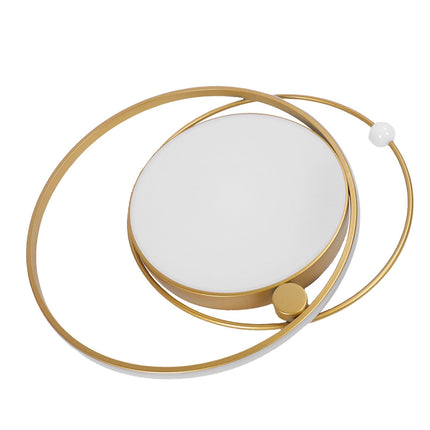 Modern LED Ceiling Light Dimmable Flush Mount Ceiling Lamp with Remote Control for Bedroom Living Room Dining Room Kitchen Gold