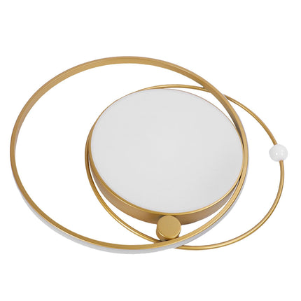 Modern LED Ceiling Light Dimmable Flush Mount Ceiling Lamp with Remote Control for Bedroom Living Room Dining Room Kitchen Gold
