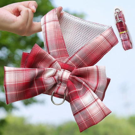 Dog Harness Skirt Traction Polyester 273 Vest Traction Wine Red L (chest circumference 45 back length 35m)