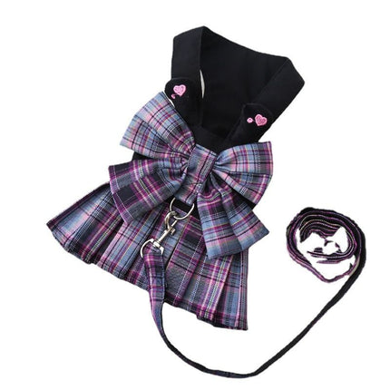 Dog Harness Skirt Traction Polyester 273 Vest Traction Wine Red L (chest circumference 45 back length 35m)