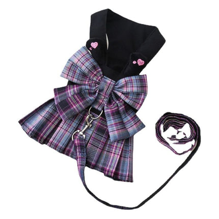Dog Harness Skirt Traction Polyester 273 Vest Traction Wine Red XXL (chest circumference 58 back length 40cm)