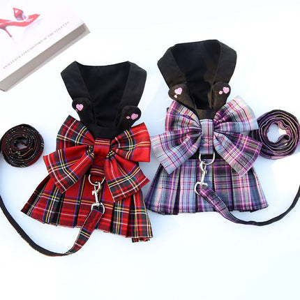 Dog Harness Skirt Traction Polyester 273 Vest Traction Wine Red XXL (chest circumference 58 back length 40cm)