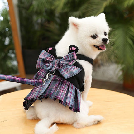 Dog Harness Skirt Traction Polyester 273 Vest Traction Wine Red XXL (chest circumference 58 back length 40cm)