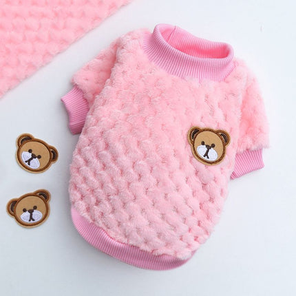Shine Pet Clothes Coral Fleece Two Leg Dog Cat 285 pineapple foundation bear 2XL (chest circumference 58 back length 40cm)