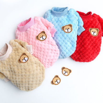 Shine Pet Clothes Coral Fleece Two Leg Dog Cat 285 pineapple foundation bear 2XL (chest circumference 58 back length 40cm)