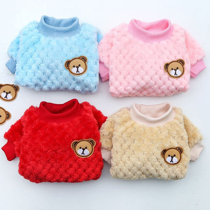 Shine Pet Clothes Coral Fleece Two Leg Dog Cat 285 pineapple foundation bear 2XL (chest circumference 58 back length 40cm)
