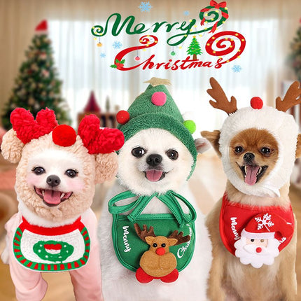 Weiwang Cartoon Pet Hat Christmas Deer Antlers White hat antlers L (good for 4.00 kg-7.50 kg pets)