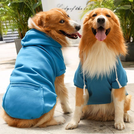 Shining Pet Sweatshirt Polyester Zipper Pocket Big Dog Zipper Pocket Sweater Black L (bust 47CM about 4.00 kg-5.50 kg pets)