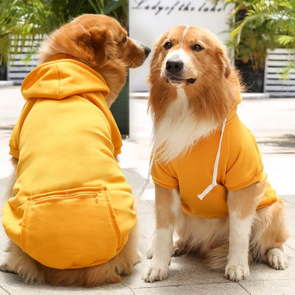 Shining Pet Sweatshirt Polyester Zipper Pocket Big Dog Zipper Pocket Sweatshirt Ginger L (bust 47CM about 4.00 kg-5.50 kg pets)