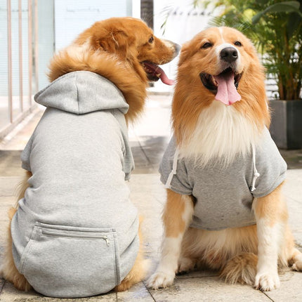 Shining Pet Sweatshirt Polyester Zipper Pocket Big Dog Zipper Pocket Sweatshirt Ginger L (bust 47CM about 4.00 kg-5.50 kg pets)