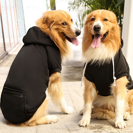 Shining Pet Sweatshirt Polyester Zipper Pocket Big Dog Zipper Pocket Sweatshirt Ginger L (bust 47CM about 4.00 kg-5.50 kg pets)