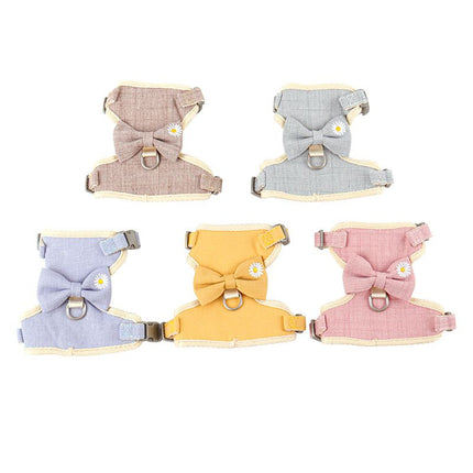 Zichen Cat Harness Vest Style Cotton Traction Rope Pink (melody bow) S(1.0 recommendation 1.50 kg-3.50 kg