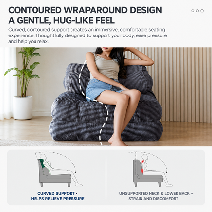Convertible Folding Sofa Bed Pumpkin Design Corduroy Fabric Two-in-One Lounger for Living Room Bedroom Small Apartments Guest Room Daily Relaxation and Overnight Sleeping (Orange)