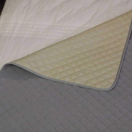 Cooling Quilted Pet Bed Mat with Bolsters for Summer, Soft Rectangular Sofa Cover Pad for Small to Large Dogs and Cats (LightGrey, 90*90cm)