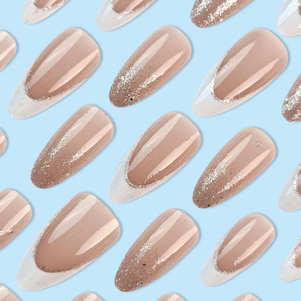 Press-On Nails For Weddings, Parties & Daily Wear – Glamorous, Easy To Apply Nail Extensions (Nude Pink)