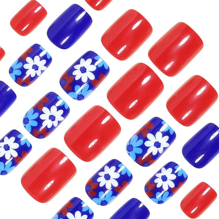 Press-On Nails Full Set for Nail Art Enthusiasts, Perfect for Daily Wear & Special Occasions (Royal Blue)