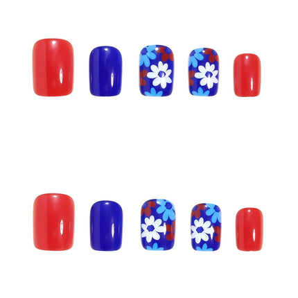 Press-On Nails Full Set for Nail Art Enthusiasts, Perfect for Daily Wear & Special Occasions (Royal Blue)