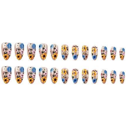 Spring Floral Press-On Nails – Easy, Salon-Quality Manicures for Every Occasion (Light Yellow)