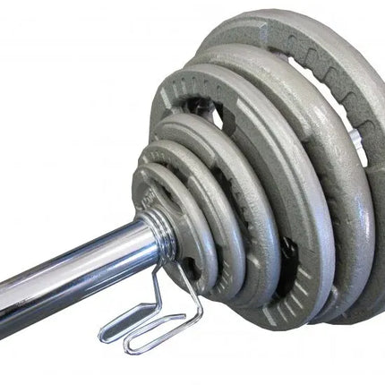 180kg Olympic Hammertone Cast Iron Barbell Weights Set