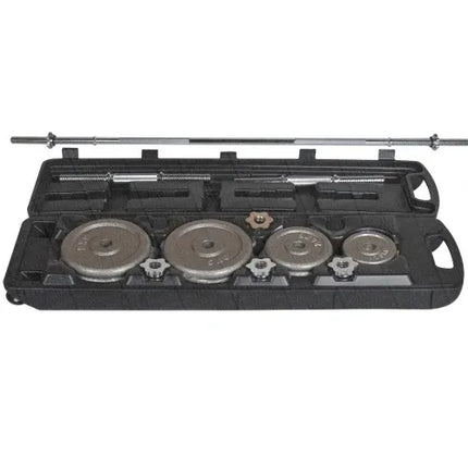 50kg Dumbbell and Barbell Set With Case