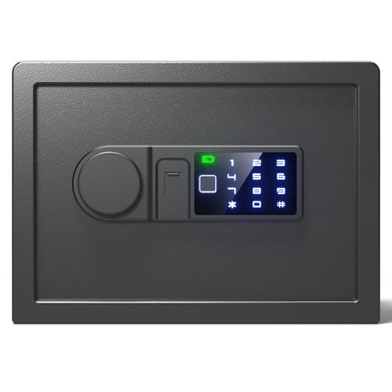 Wendlon Touch Screen Safe Box with Silent Mode, Backlit Keypad, LED Light, Anti-Rust & Anti-Theft, Home/Office, 25×35×25 cm, Black