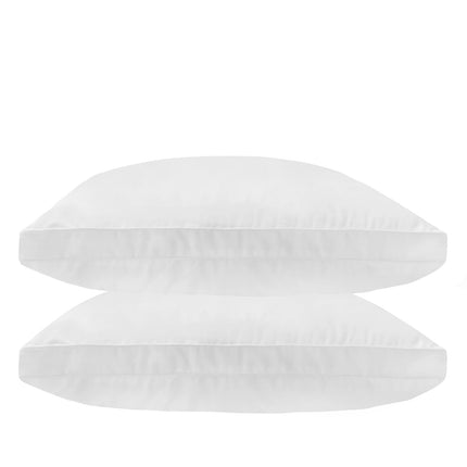 Royal Comfort Luxury Bamboo Blend Gusset Pillow Twin Pack 4cm Gusset Support.