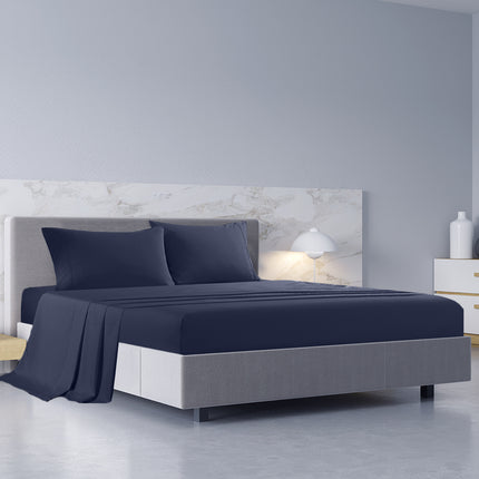 Royal Comfort 1000TC Hotel Grade Bamboo Cotton Sheets Pillowcases Set Ultrasoft - King - White.