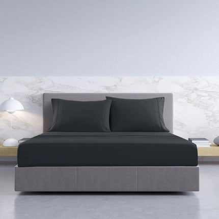 Royal Comfort 1000TC Hotel Grade Bamboo Cotton Sheets Pillowcases Set Ultrasoft - King - White.
