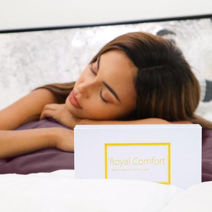 Royal Comfort Pure Silk Pillow Case 100% Mulberry Silk Hypoallergenic Pillowcase - Malaga Wine.