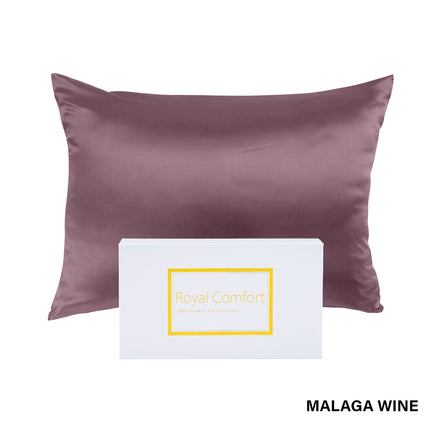 Royal Comfort Pure Silk Pillow Case 100% Mulberry Silk Hypoallergenic Pillowcase - Malaga Wine.