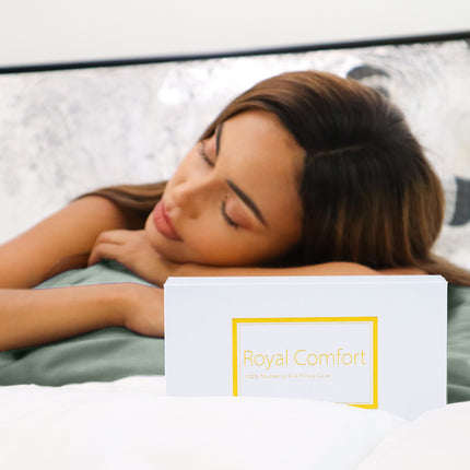 Royal Comfort Pure Silk Pillow Case 100% Mulberry Silk Hypoallergenic Pillowcase - Sage.
