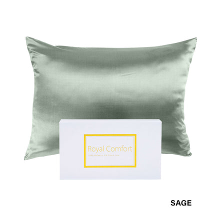 Royal Comfort Pure Silk Pillow Case 100% Mulberry Silk Hypoallergenic Pillowcase - Sage.