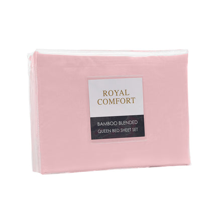 Royal Comfort Bamboo Blended Sheet & Pillowcases Set 1000TC Ultra Soft Bedding - Queen - Sage Green.