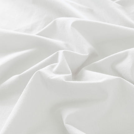 Royal Comfort Vintage Washed 100% Cotton Sheet Set Fitted Flat Sheet Pillowcases - King - White.