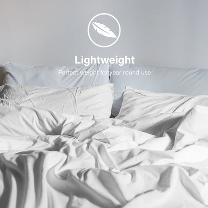 Royal Comfort Vintage Washed 100% Cotton Sheet Set Fitted Flat Sheet Pillowcases - King - White.