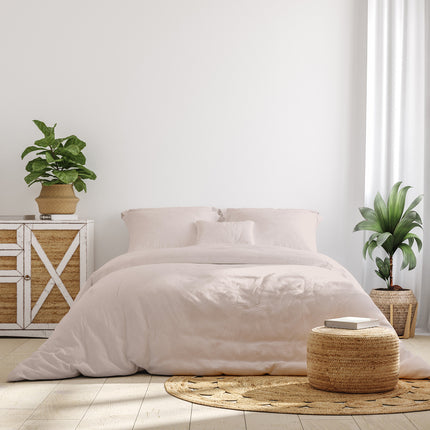 Royal Comfort 1000 Thread Count Bamboo Cotton Sheet and Quilt Cover Complete Set - King - Blush.