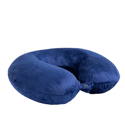 Milano Decor Memory Foam Travel Neck Pillow With Clip Cushion Support Soft Blue.