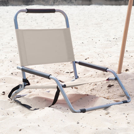 Havana Outdoors Beach Chair 2 Pack Folding Portable Summer Camping Outdoors - Natural.