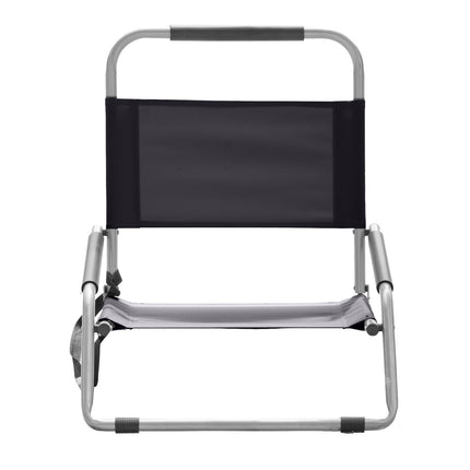 Havana Outdoors Beach Chair 2 Pack Folding Portable Summer Camping Outdoors - Black.