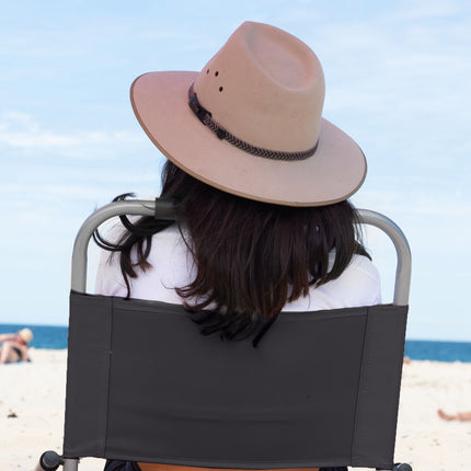 Havana Outdoors Beach Chair 2 Pack Folding Portable Summer Camping Outdoors - Black.