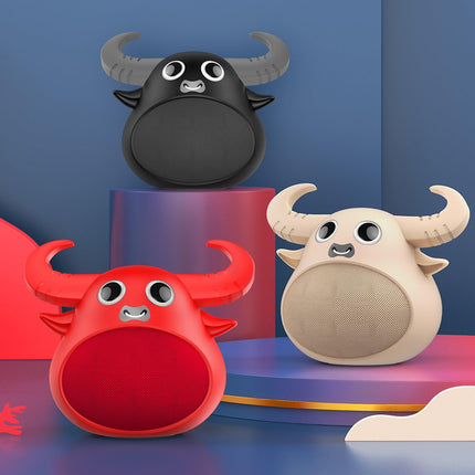 Fitsmart Bluetooth Animal Face Speaker Portable Wireless Stereo Sound - Khaki.