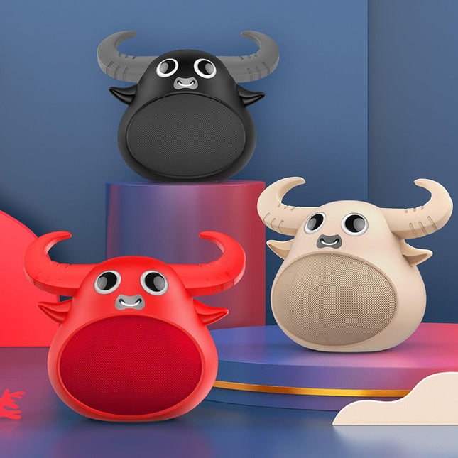Fitsmart Bluetooth Animal Face Speaker Portable Wireless Stereo Sound - Khaki.