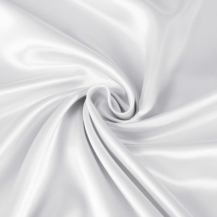 Royal Comfort Satin Sheet Set 3 Piece Fitted Sheet Pillowcase Soft  - Queen - White.