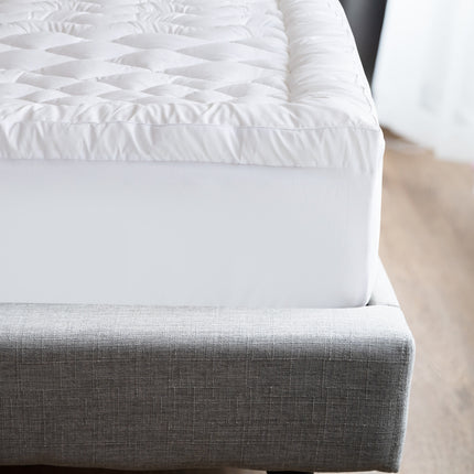 Royal Comfort 1200GSM Deluxe 7-Zone Mattress Topper Luxury Gusset Breathable - Queen - White.