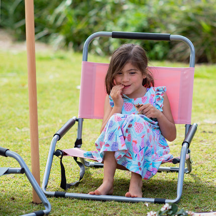 Havana Outdoors Beach Chair 2 Pack Folding Portable Summer Camping Outdoors - Dusty Rose.