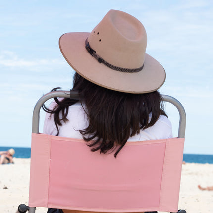 Havana Outdoors Beach Chair 2 Pack Folding Portable Summer Camping Outdoors - Dusty Rose.