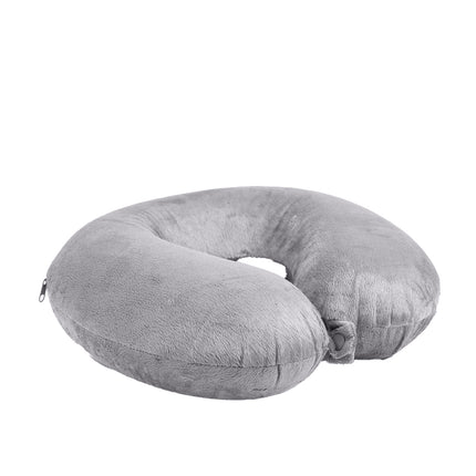 Milano Decor Memory Foam Travel Neck Pillow With Clip Cushion Support Soft Blue.