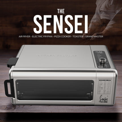 Kitchen Couture 9-In-1 Sensei XL Flip Air Fryer Oven Grill Stainless Steel.