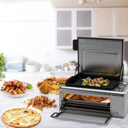 Kitchen Couture 9-In-1 Sensei XL Flip Air Fryer Oven Grill Stainless Steel.