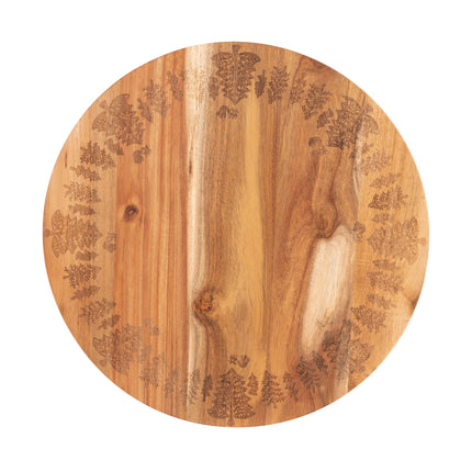 Bread and Butter 18 Inch Wooden Lazy Susan Tray - Trees.